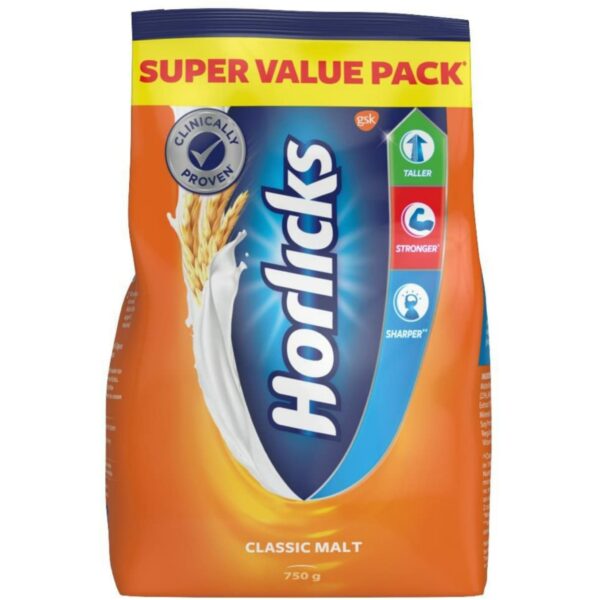 Horlicks Health and Nutrition drink - 750 g Refill Pack (Classic Malt)