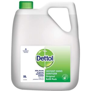 Dettol Original Germ Protection Alcohol based Hand Sanitizer Refill Jar, 5L