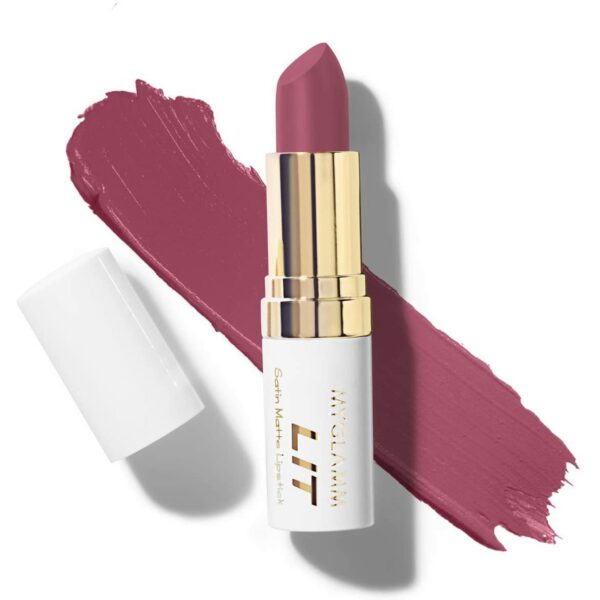 MyGlamm Manish Malhotra LIT Satin Matte Lipstick (Gossip Girl), 4.5 g - Cruelty Free & Vegan